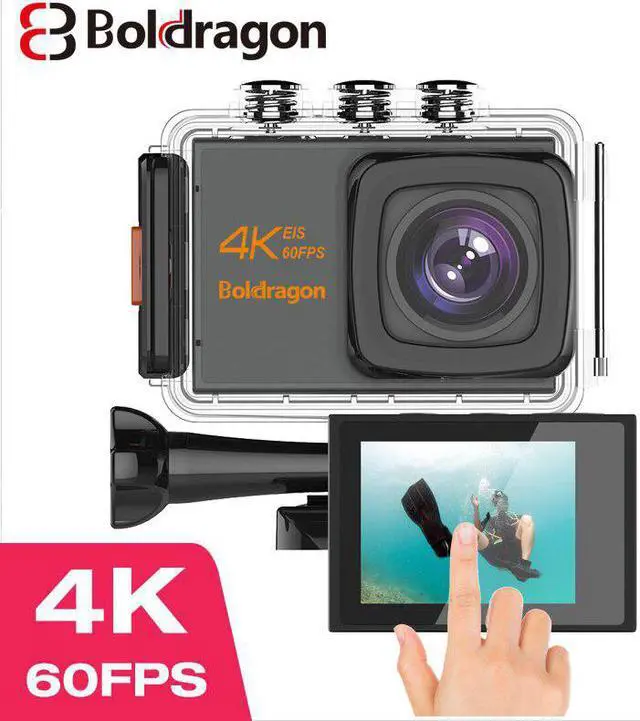 Alt view image 6 of 7 - B39 Action camera 4K 60FPS 20MP EIS 2.0" IPS Touch LCD Dual MIC WiFi webcam pro Underwater Helmet go Sport Video Cam