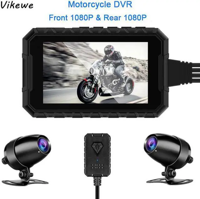 Main image of Motorbike Action Camera Recorder DVR Dual Lens Full HD 1080P Front and Rear View Motor Electronics Motorcycle Dash Cam