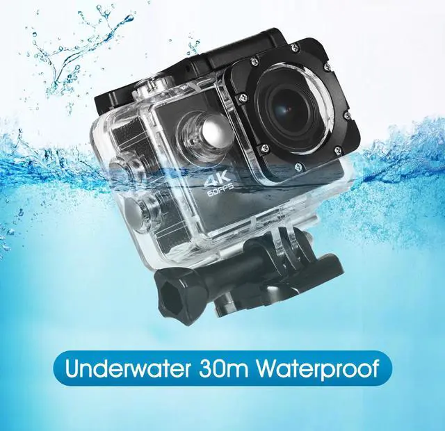 Alt view image 5 of 5 - 4K 60FPS Sports mini Action micro Camera wifi 2-inch HD Screen Underwater 30m Waterproof 170 Degree Wide Angle Built-in Battery