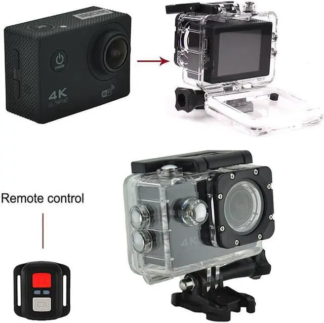 Alt view image 3 of 5 - Sports  Action Camera Video WIFI Ultra HD Underwater Diving 1080P Camera 4K DVR Waterproof Helmet bicycle Cam