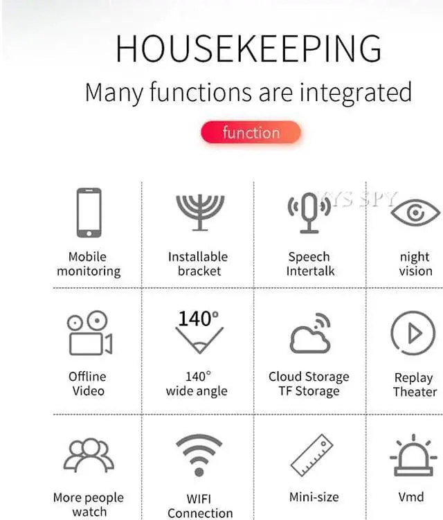 Alt view image 2 of 5 - 8 Hours Video Recording HD 1080P Mini Wifi Camera Espia Micro Action Bike Kamera Secret Gizli Small Cam Night Vision IP Camara