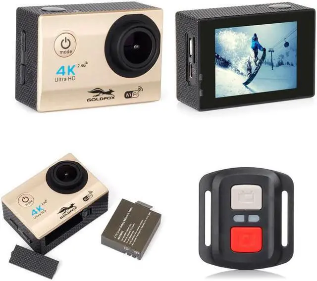 Alt view image 3 of 5 - Ultra HD 4K Action Camera WiFi Sport Camera Remote Control Sport DV Video Car Camcorder go Waterproof pro Helmet Camera