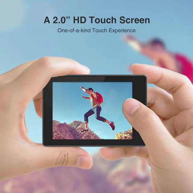 Alt view image 2 of 5 - TEYE T5 Pro Ultra HD 4K 60fps Touch Screen WiFi Action Camera Remote Control 60m waterproof cam with EIS at 4K  Sports Camera
