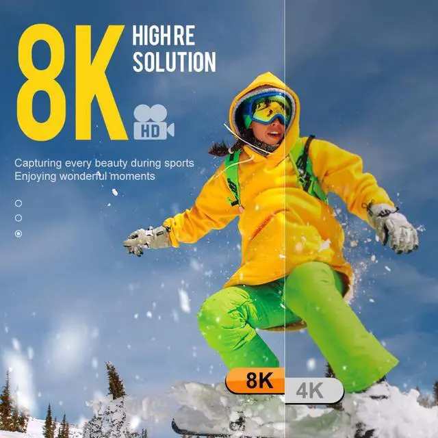 Alt view image 4 of 5 - Yarber 8K Action Camera 20MP HD 40M Waterproof WIFI Action Camera 4K 60fps APP Remote Control Bicycle Helmet Sports Video Cam