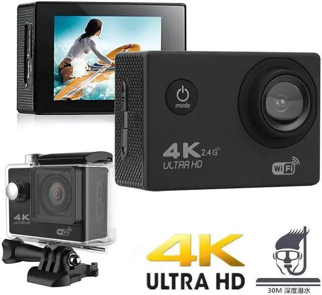 Alt view image 2 of 5 - Action Camera Ultra HD 4K WiFi Remote Control Sports Video Recording Camcorder DVR DV go Waterproof pro Mini Helmet Camera