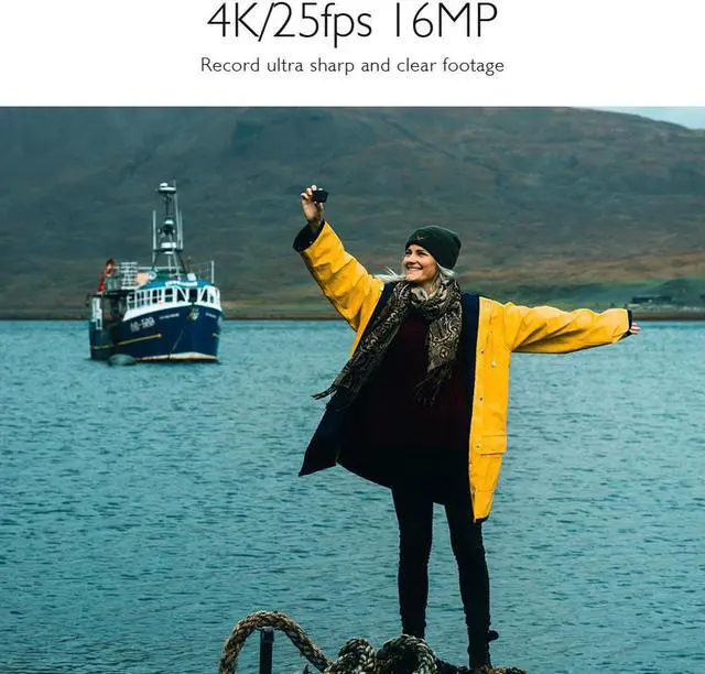 Alt view image 3 of 5 - Go EK7000 Pro 4K Action Camera with Touch Screen EIS Adjustable View Angle 40m diving Camera Remote Control Sports Camera