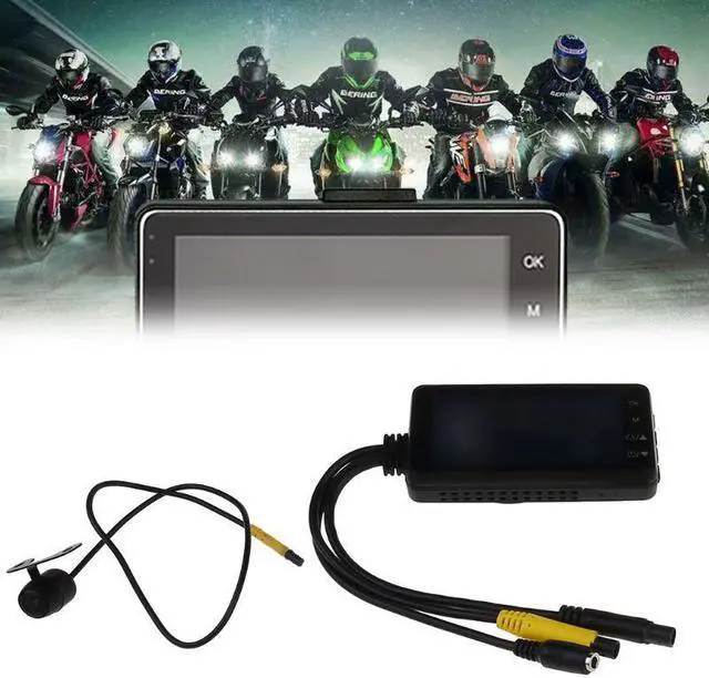 Alt view image 5 of 5 - 3" LCD HD Motorcycle Car Action Dual Camera Video Recorder Dash Cam Waterproof Driving Recorder M68B