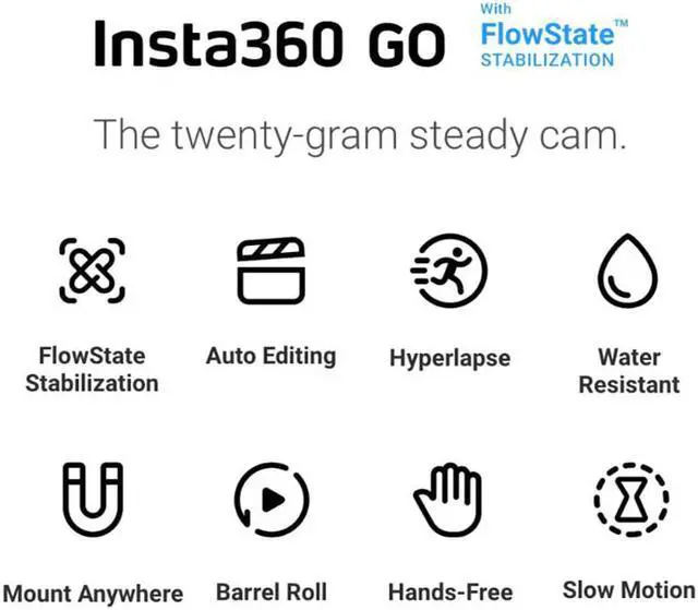 Alt view image 5 of 5 - 360 GO Mini Action Camera AI Auto Editing Hands- Smallest Stabilized 18.3g Camera for iPhone and Android