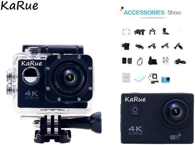 Alt view image 4 of 5 - Action Camera WiFi Ultra HD 4K Underwater 30M  2.0" LCD 1080p 60fps170D Lens Helmet Cam Waterproof Pro Sports Camera Camaras
