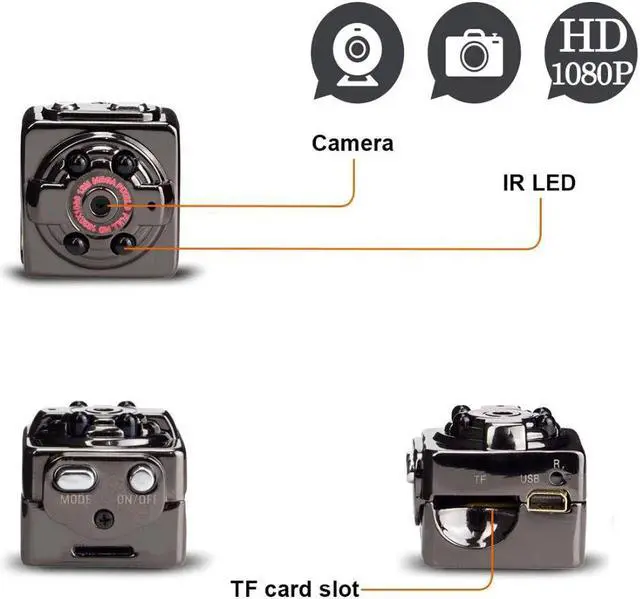 Alt view image 4 of 5 - SQ8 Camera Video Voice Audio Recorder Wireless Infrared Smart Outdoor Action Camcorder Secret Pocket Micro Cam Professional