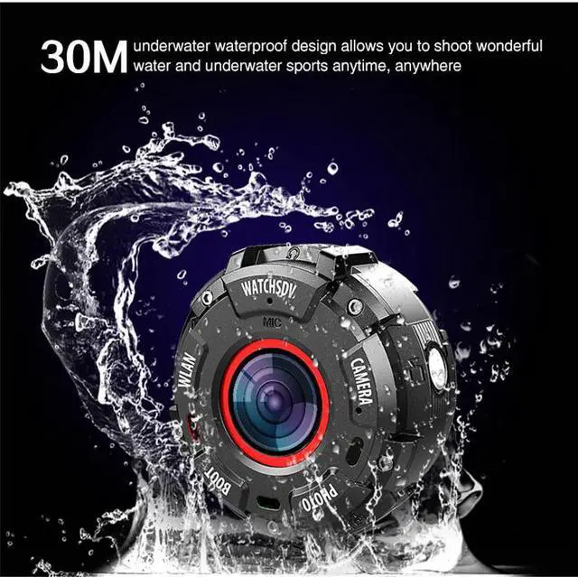Alt view image 3 of 5 - Sport Action Camera 1080P HD WiFi Waterproof 30M Depth DV 153 Degree Wide-angle Night Version Magnetic Smart Watch Camera