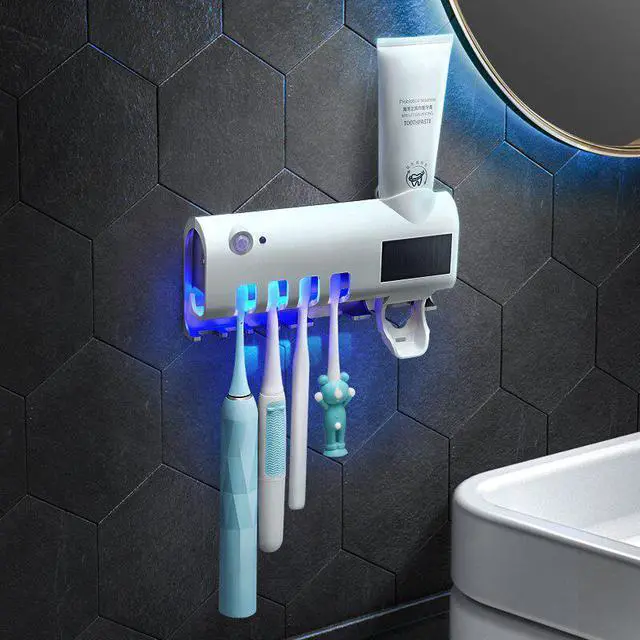 Main image of Light Ultraviolet Toothbrush Sterilizer Automatic Toothpaste Dispenser ToothBrush Holder Bathroom Accessories Dropshipping