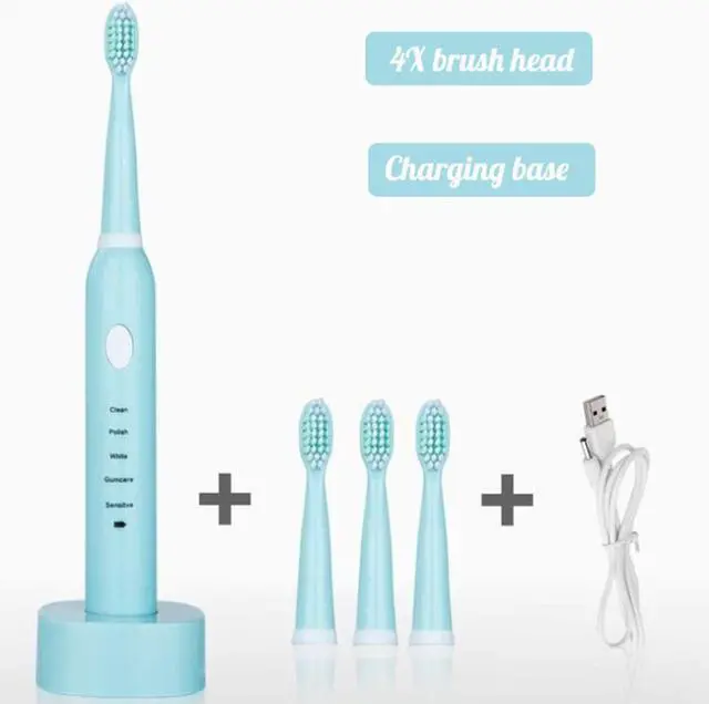 Alt view image 4 of 5 - Ultrasonic Electric Toothbrush USB Rechargeable Tooth Brush Adult Waterproof Ultrasonic Automatic 5 Mode