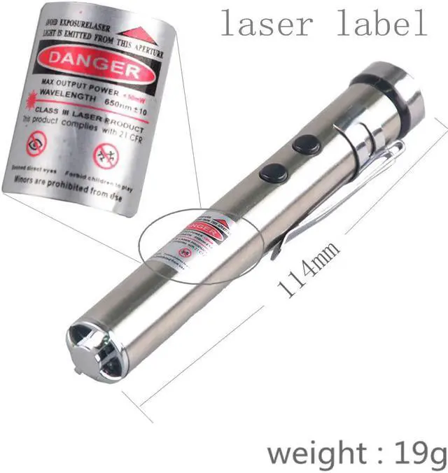 Alt view image 3 of 5 - 3-in-1LED Pen Flashlight Laser Pointer Flashlight Mini LED Pen Light Waterproof Design Penlight Hanging With Metal Clip