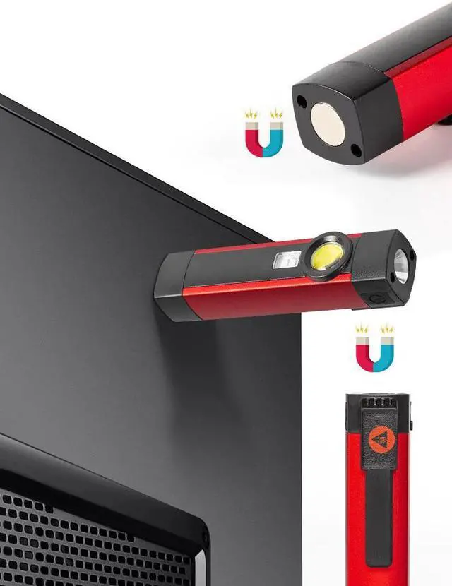 Alt view image 4 of 5 - LED Work Light UV Flashlight COB XPE USB Rechargeable Portable Working Torch UV Light 4 Modes with Magnet Inspection Lamp