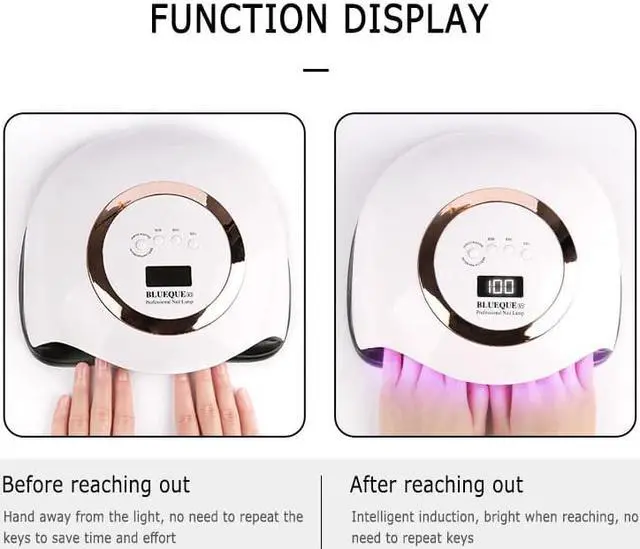 Alt view image 5 of 5 - 168W LED Nail Lamp Nail Dryer Dual Hands 42PCS LED UV Lamp For Curing UV Gel Nail Polish With Motion Sensing Manicure Salon Tool