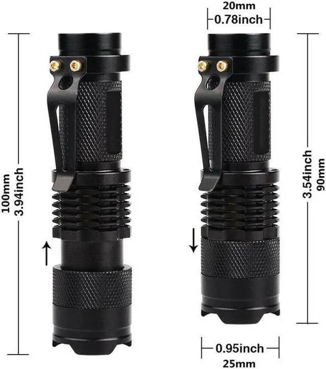 Alt view image 4 of 5 - 365 395nm high power Mini UV Led Flashlight Fluorescent Black light Ultraviolet flash Lamp light Torches Safety UV Detection
