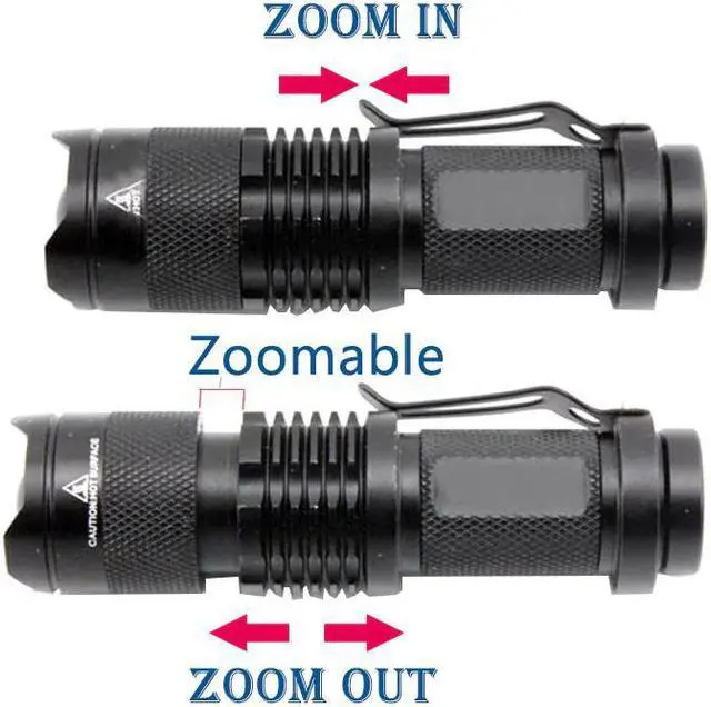 Alt view image 3 of 5 - z90+ UV Light Portable mini penlight Light Cree Q5 LED Flashlight Waterproof 3 Modes zoomable Adjustable focus Lantern