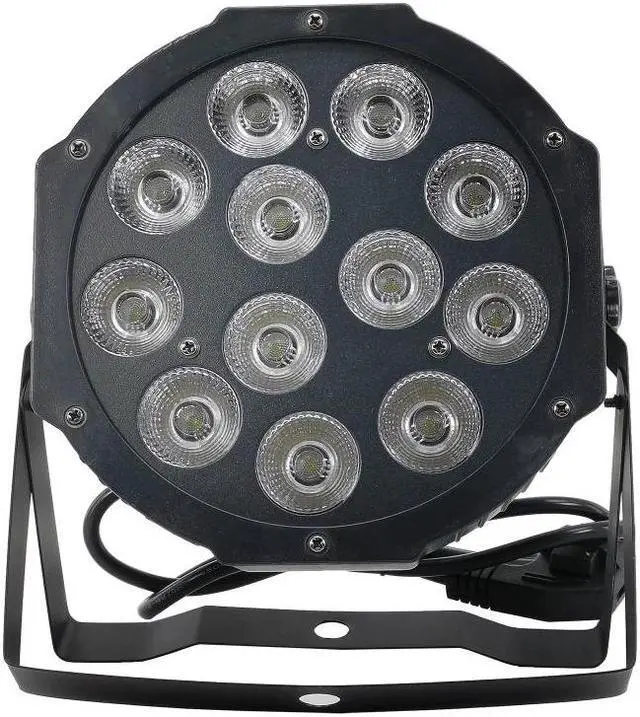 Alt view image 5 of 5 - 12x12w 12x18w led Par light RGBW/RGBWA UV 4in1/6in1 flat par led dmx512 disco light professional stage dj equipment