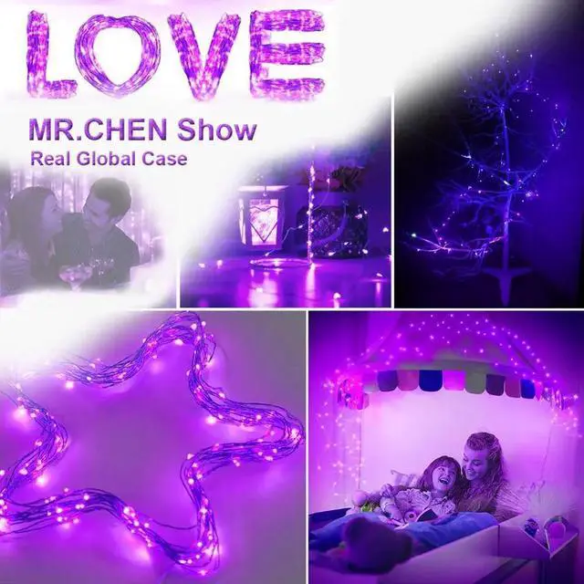 Alt view image 4 of 5 - DIY LED Stage Light Effect USB 20m UV Black Lamp Bulb String Disco Dj Christmas Halloween Party Waterproof Bar Prom