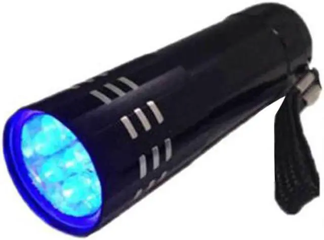 Alt view image 3 of 5 - 9 LED Portable UV Flashlight Mini Aluminum UV Ultra Viole Flashlight Blacklight Torch Light Lamp
