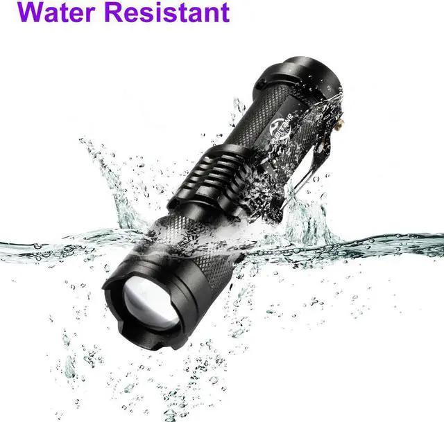 Alt view image 4 of 5 - 365nm/395nm UV Flashlight Ultra Violet Light Zoomable UV light Torch Lamp For Marker Checker Detection Use AA/14500 battery