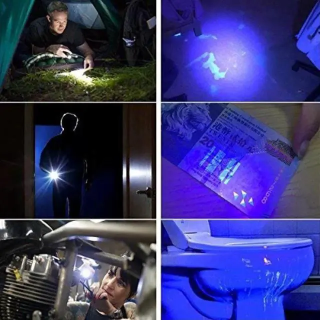 Alt view image 5 of 5 - 7000LM 2 in 1 UV LED Flashlight 395nm Ultraviolet Urine Detector Purple/White Light UV Torch for Carpet Pet Urine Catch Scorpion