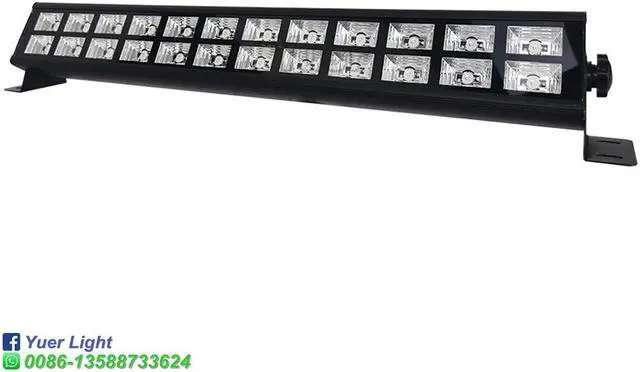 Alt view image 3 of 5 - Double Row UV Bar Light LED 72W Stage Light Effect 24 LEDs DJ Disco UV Lighting Purple Wall Washer For Party Club Christmas Lamp