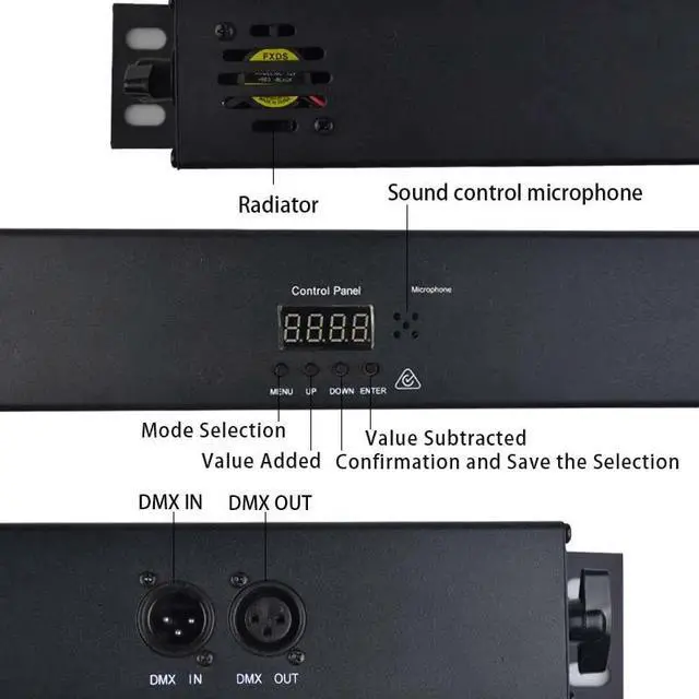 Alt view image 4 of 5 - 6leds 9leds 12leds UV Wall Washer DMX Stage Light Effect Bar Black Party Club Disco Light for Indoor Christmas Party Wedding
