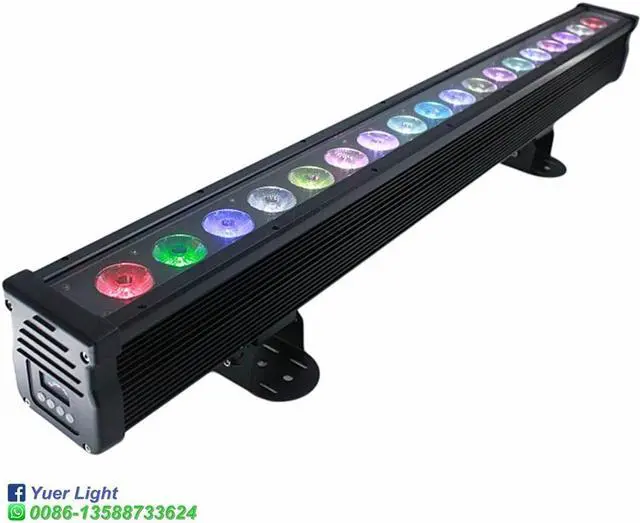 Alt view image 3 of 5 - 4Pcs/Lot Pixel 18X18W RGBWA-UV LED 6IN1Waterproof Wall Washer Light DMX512 LED Bar Wedding Light DJ Disco Party Wall Wash Lights