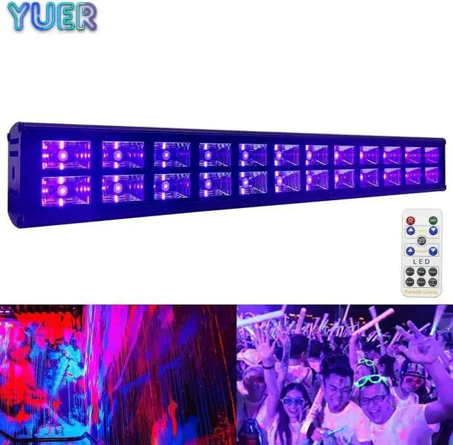 Main image of Double Row UV Bar Light LED 72W Stage Light Effect 24 LEDs DJ Disco UV Lighting Purple Wall Washer For Party Club Christmas Lamp