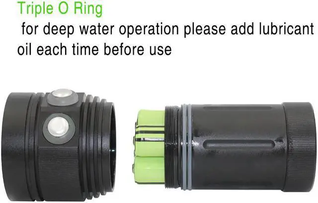 Alt view image 4 of 5 - Diving Flashlight  G2+XPE+UV Ultraviolet  Photography Video light 20000LM underwater 100m waterproof Tactical torch