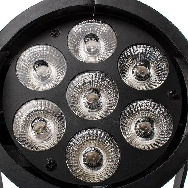 Alt view image 4 of 5 - LED Par 7x18W Aluminum alloy LED Par RGBWA+UV 6in1 DMX512 Wash Dj Stage Light Disco Party Light Dj Lighting Ballroom