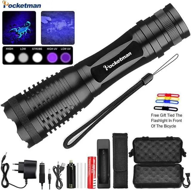 Main image of 7000LM 2 in 1 UV LED Flashlight 395nm Ultraviolet Urine Detector Purple/White Light UV Torch for Carpet Pet Urine Catch Scorpion