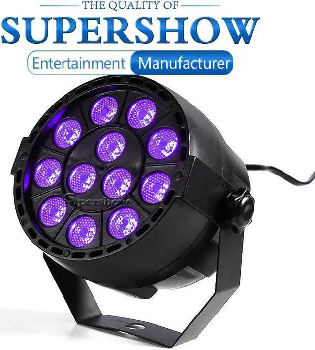 Alt view image 2 of 5 - DJ Lighting 12*3W LED UV Par Light DMX Interface Remote Control Light for Disco Dance Hall Bar