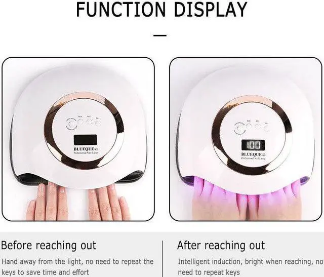 Alt view image 5 of 5 - 168W Nail Lamp Quick-drying Induction UV Cross-border Led Nail Polish Glue Baking Lamp Nail Machine 42 Dual-source Lamp Beads