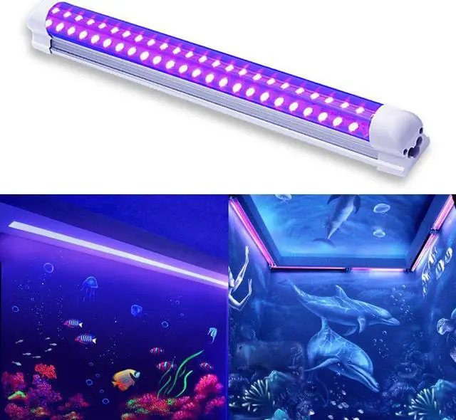 Main image of LE UV Black Light Fixtures 10W J Strip Lights Effect le Stage Purple Integrate Tube For isco Bar Club Party Boy Paint