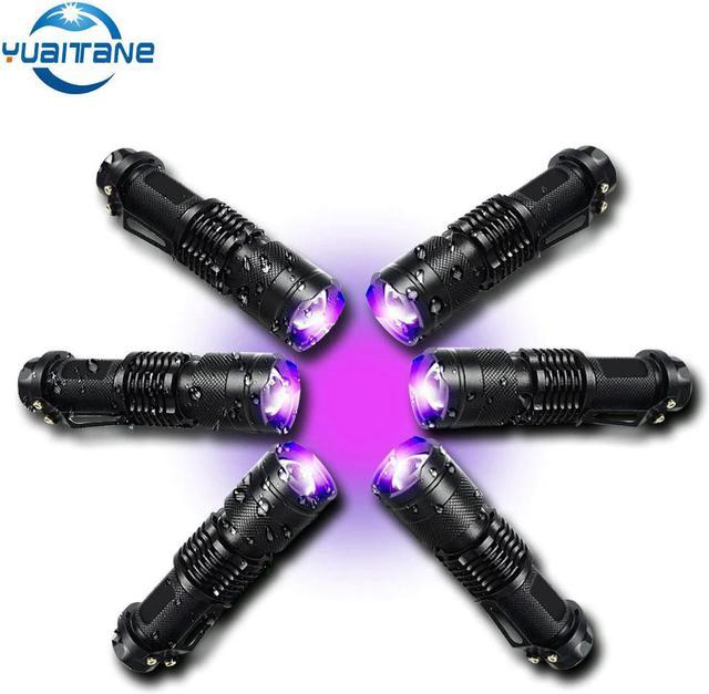 LED UV flashlight High Power Torch 395nm 365mm blacklight Wavelength Violet  Lamp Flash Light Torcia Linterna Aluminum light 