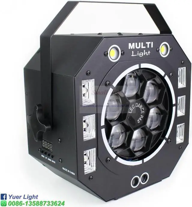 Alt view image 3 of 5 - 120W LED Disco Light Beam Strobe Laser UV 4IN1 Stage Lights DJ Disco Sound Activated Laser Projector Effect Light For Christmas