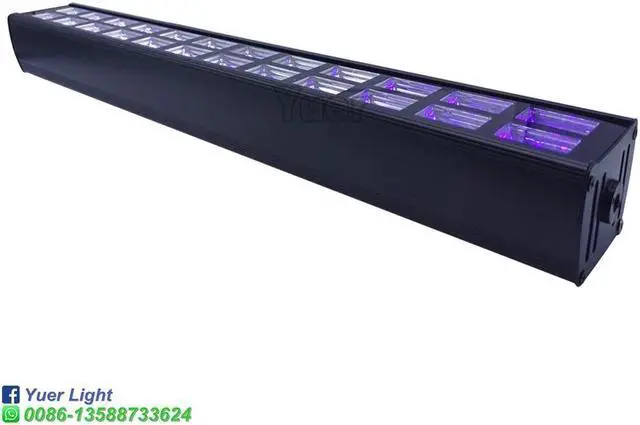 Alt view image 2 of 5 - Double Row UV Bar Light LED 72W Stage Light Effect 24 LEDs DJ Disco UV Lighting Purple Wall Washer For Party Club Christmas Lamp