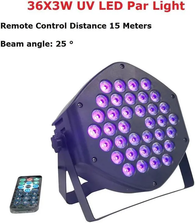 Main image of Flat Par 36X3W  Violet Color Lighting UV With DMX512 For Disco DJ Projector Machine Party Christmas Decoration Purple Pro Dj