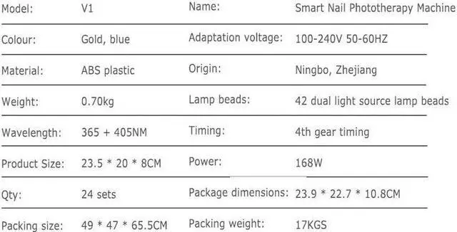 Alt view image 2 of 5 - 168W Nail Lamp Quick-drying Induction UV Cross-border Led Nail Polish Glue Baking Lamp Nail Machine 42 Dual-source Lamp Beads