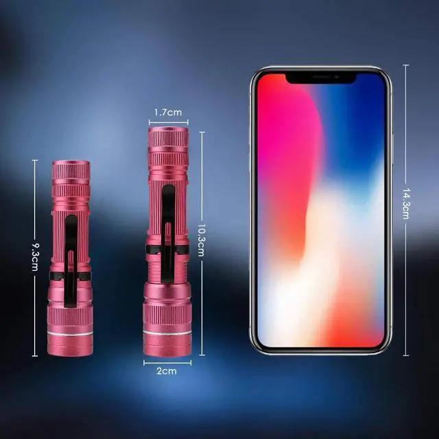 Alt view image 5 of 5 - 3 Modes LED UV Flashlight Ultraviolet Torch Zoom Function Mini UV Light Pet Urine Stains Detector Scorpion Hunting Use AA/14500