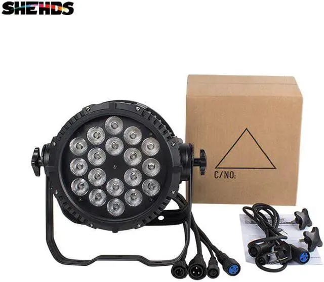 Alt view image 4 of 5 - Seller Waterproof LED Par 18x18W RGBWA+UV DMX512 Outdoor IP65 LED DMX Stage Lighting Effect Master-Slave Luces Discoteca