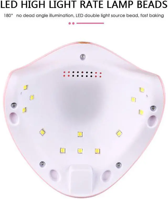 Alt view image 4 of 5 - 30/60/90s Timer Pro Pink USB UV Lamp LED Nail Lamp Nail Dryer for All Gels Polish Light Infrared Sensing Smart for Manicure
