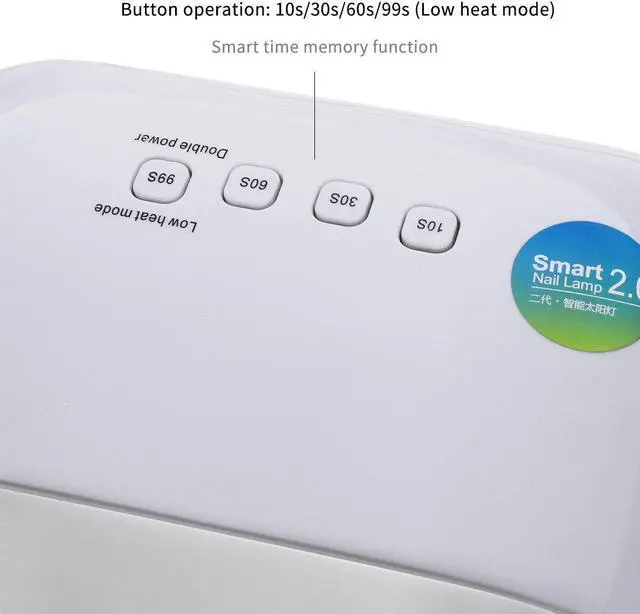 Alt view image 5 of 5 - Nail Dryer 48W Nail Gel Fast Curing UV LED Lamp Smart Invisible Display Timer Auto Sensor Nail Drying Machine