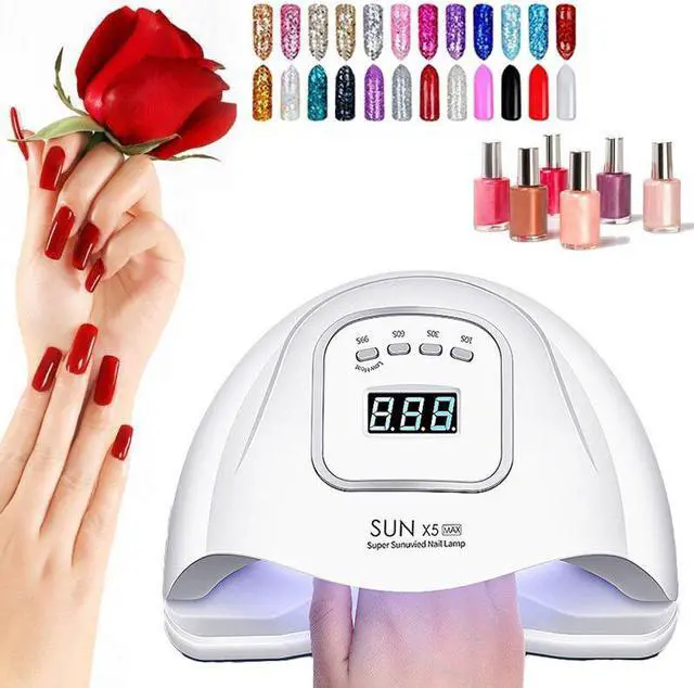 Alt view image 3 of 5 - 2019 New SUN 5 X Plus LED UV Lamp 120W Nail Dryer With Auto LCD Display  LED Sensor lamp Nail Dryer For Manicure Gel