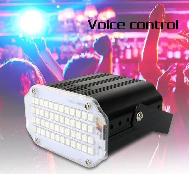 Alt view image 2 of 5 - Mini Le isco Light 48 LE RGB UV White Strobe Light Music Soun Activate Flash Stage Light Christmas ecorations For Home