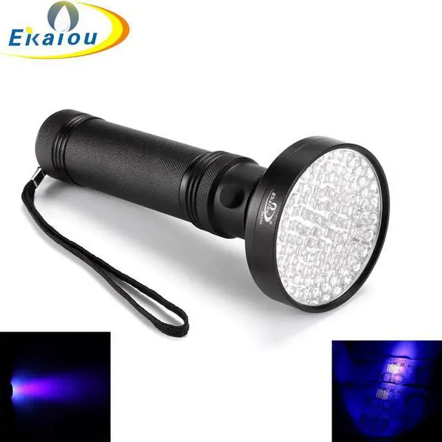 Main image of Bright 100LED UV Light 395-400nm LED UV Flashlight Torch Purple Light LED Flashlight Portable Violet Light Detection light