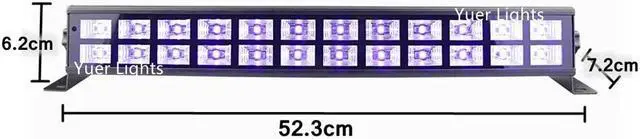 Alt view image 3 of 5 - 2XLot UV Color LED Bar Lights 24X3W Mini LED Stage Lighting Effect Party Club Disco Light For Home Christmas Holiday Decorations